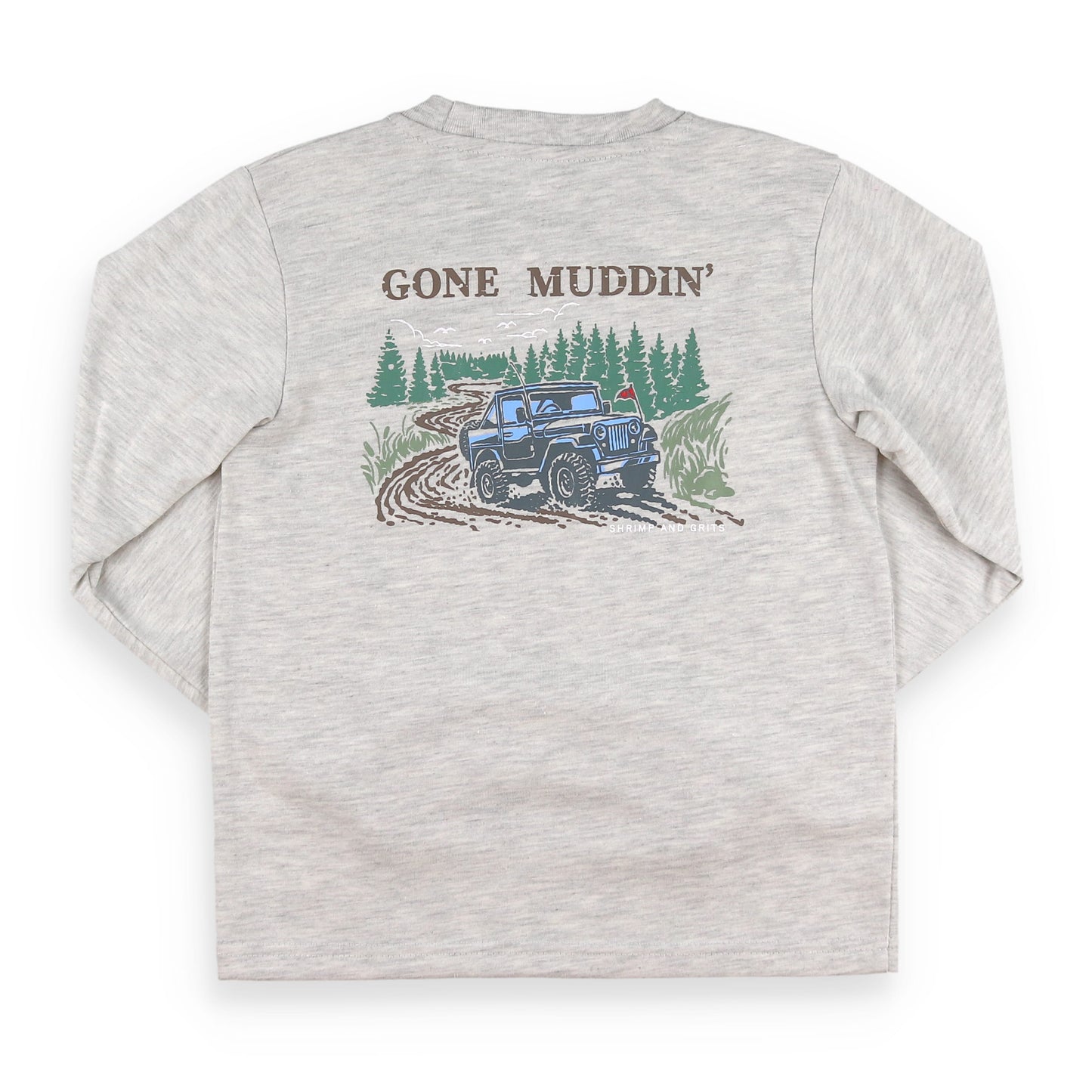 Back view of Gone Muddin Graphic Tee Back
