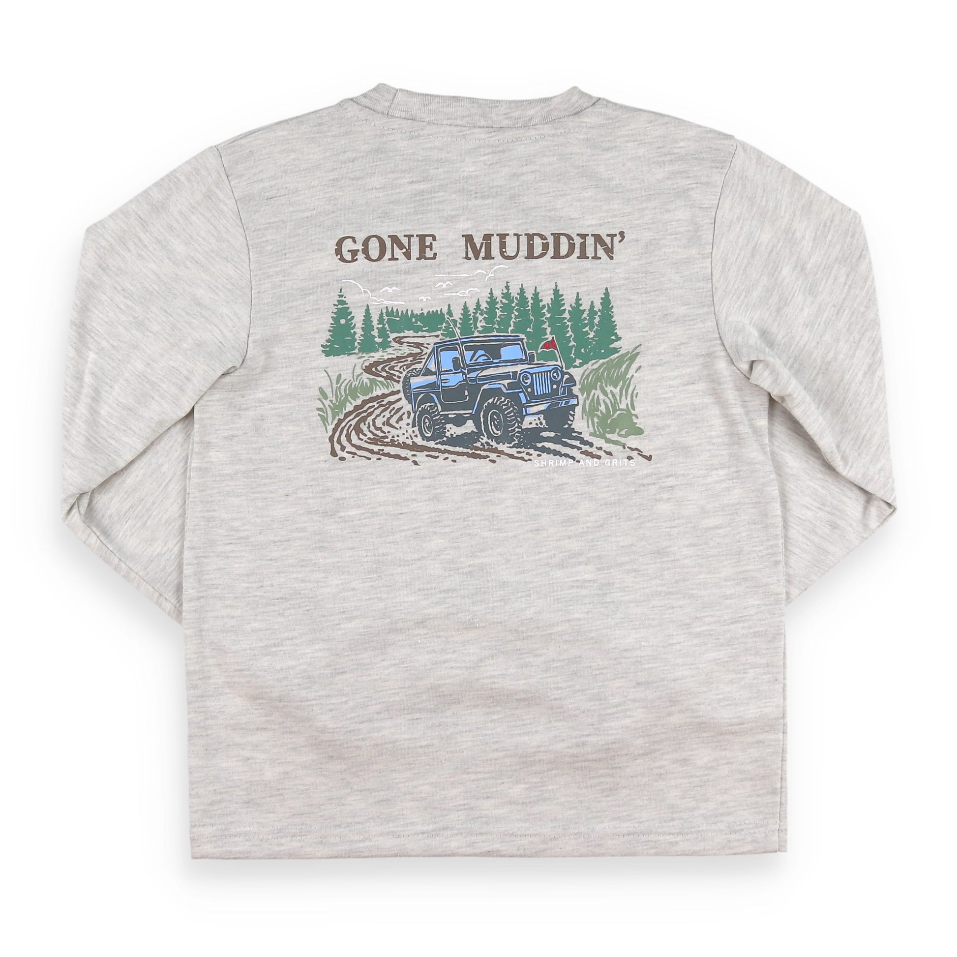 Back view of Gone Muddin Graphic Tee Back