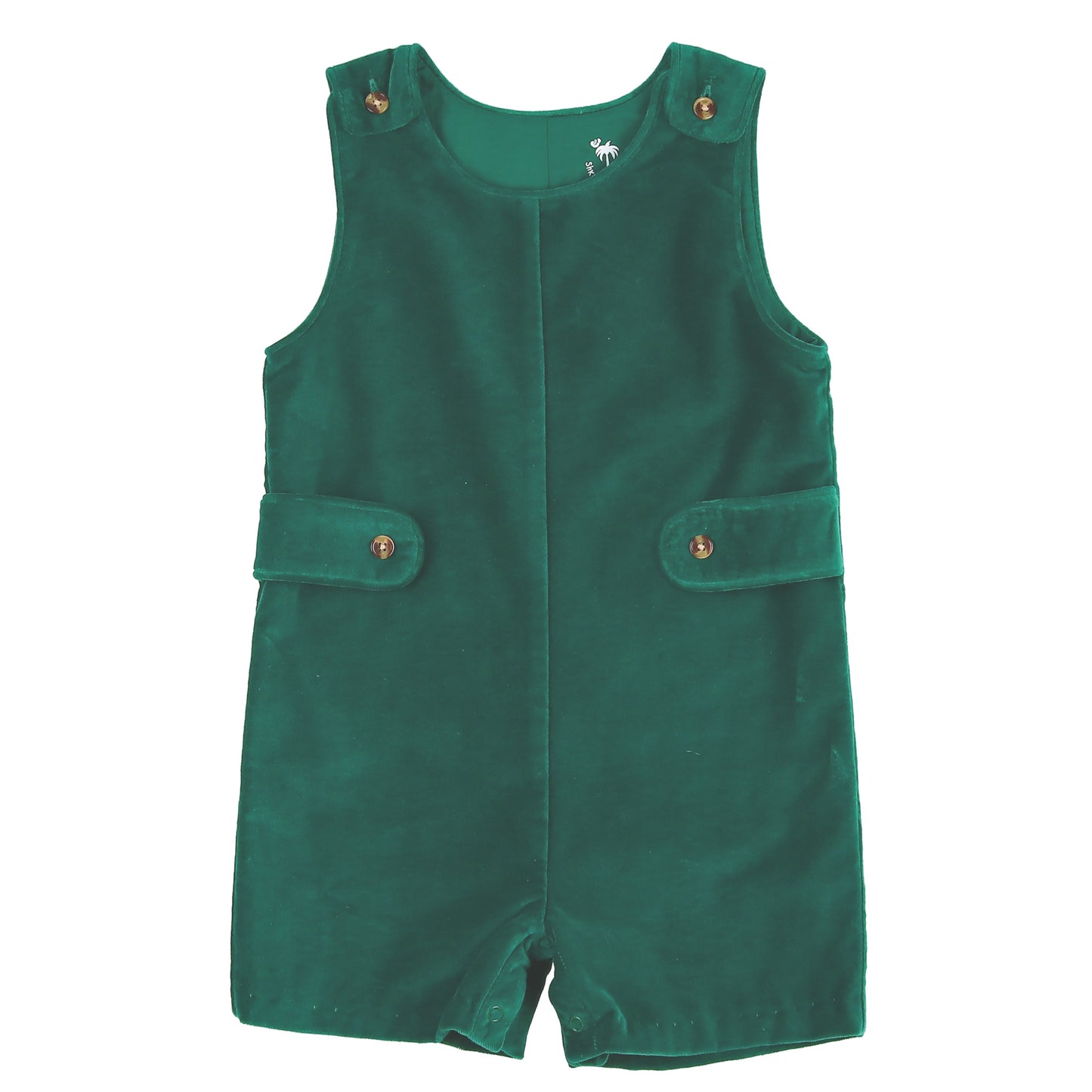 Green Velveteen Shortall