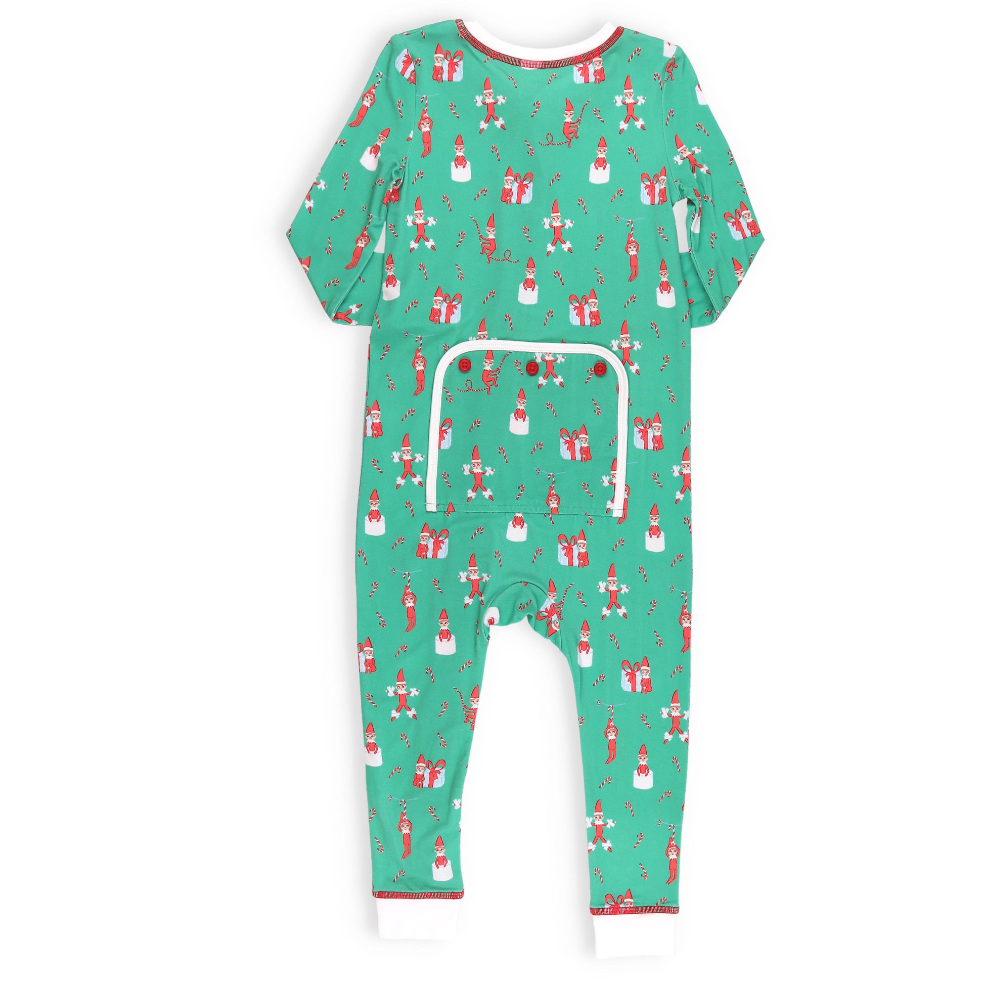 Back view of Holiday Helpers Bamboo Onesie