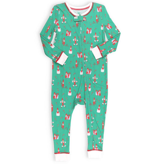 Front view of Holiday Helpers Bamboo Onesie