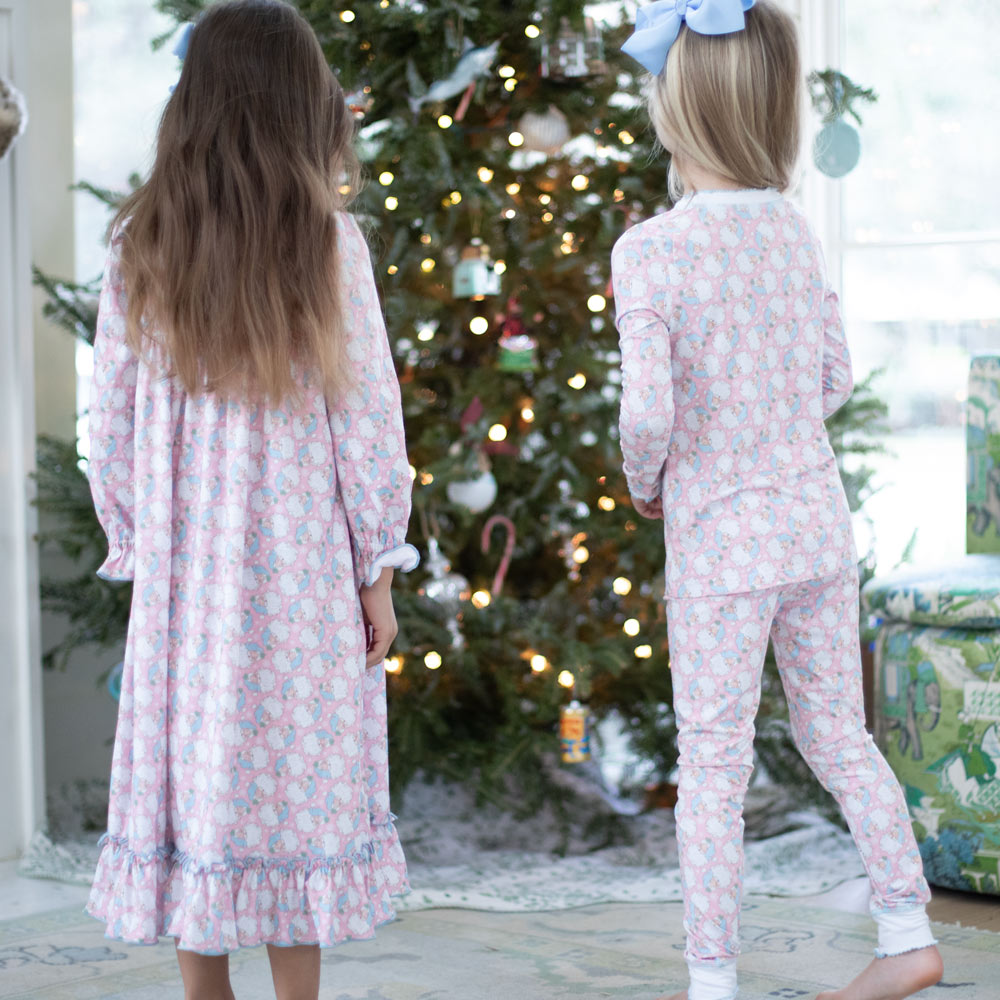 Matching sibling style for Holly Jolly Gown Doll