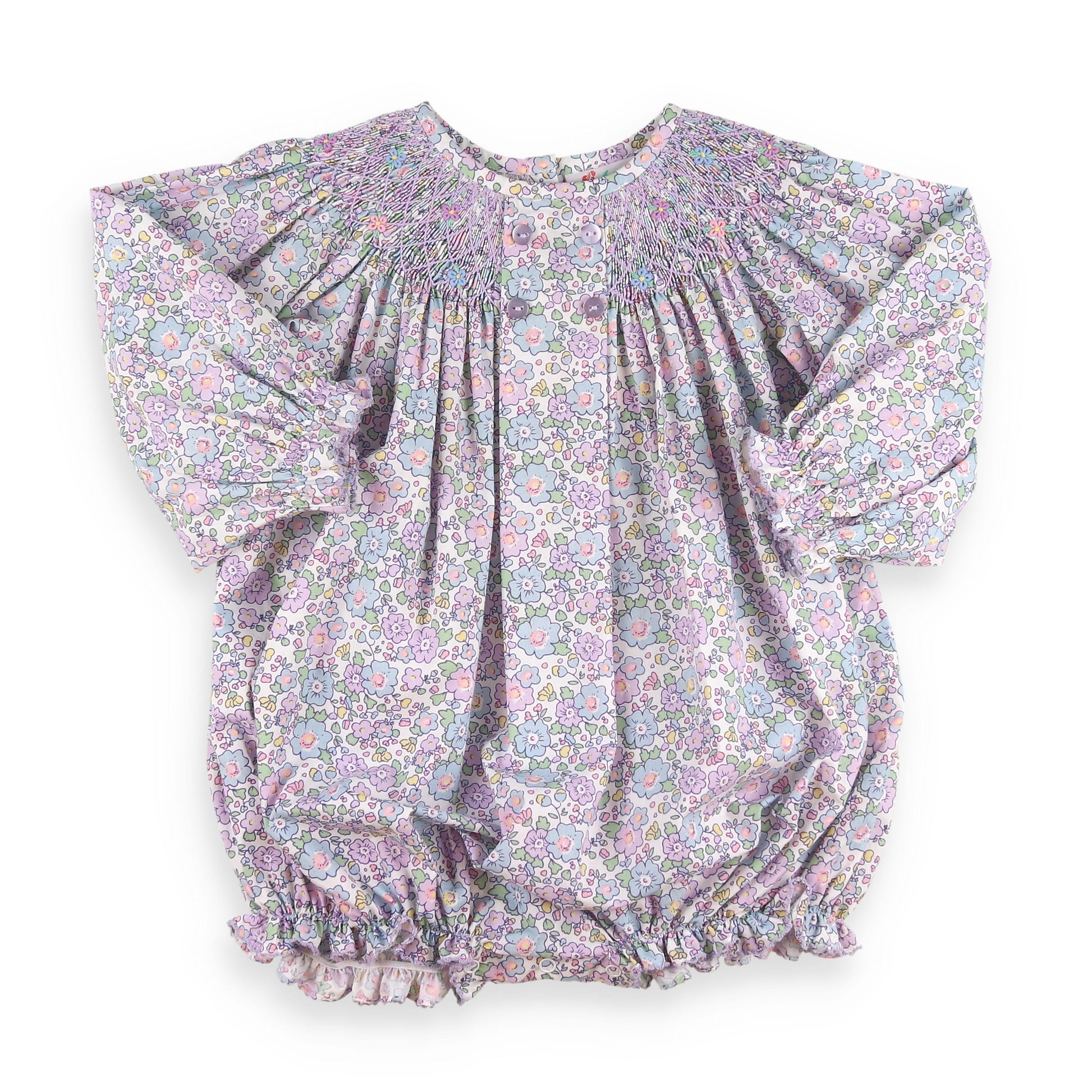 Lavender Smocked Bubble