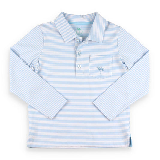 Light Blue Stripe Polo