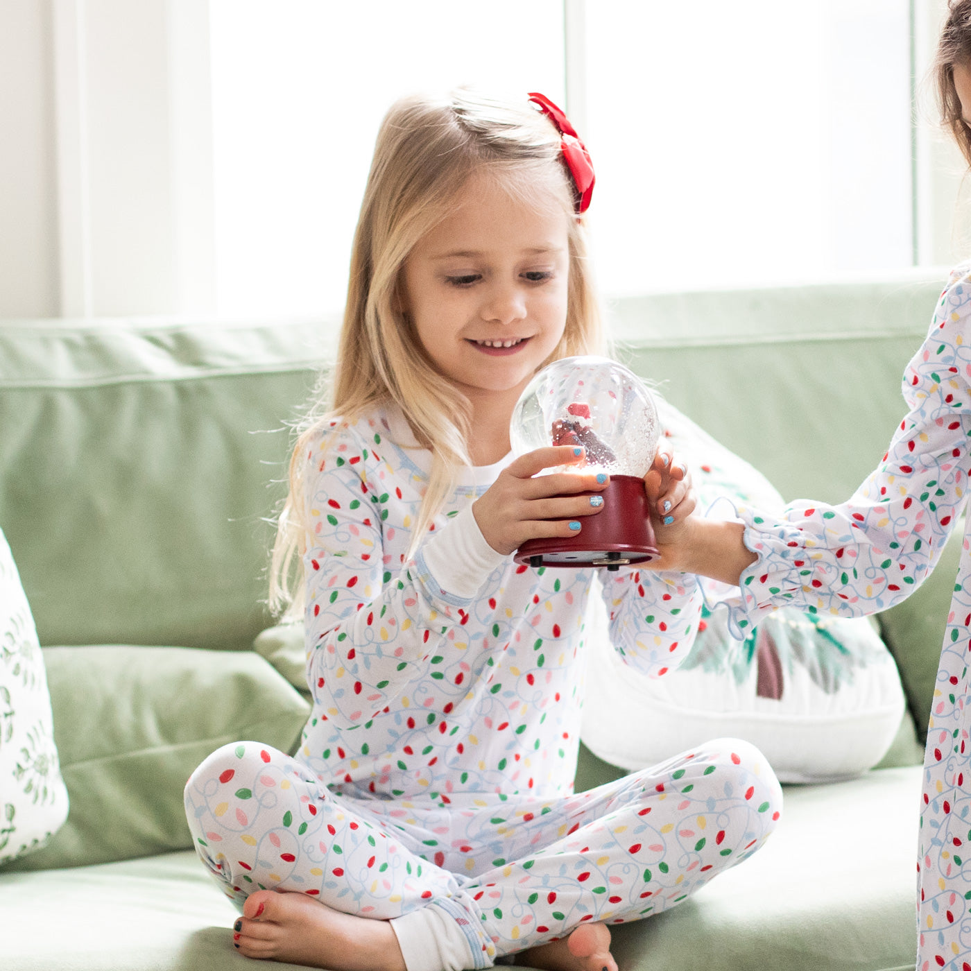 Model wearing Merry Bright Bamboo Loungewear