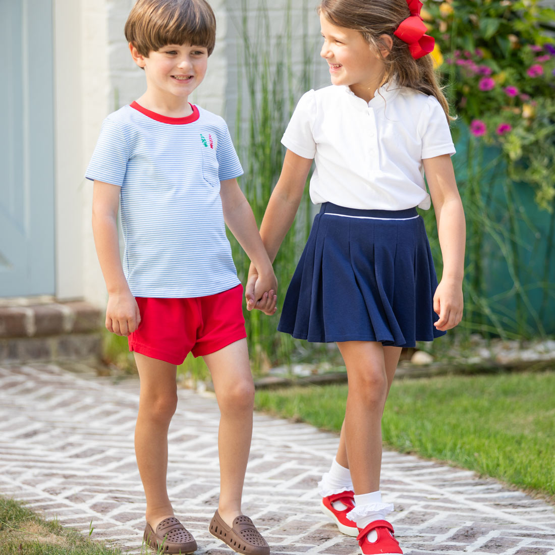 Navy Pique Knit Skort - Navy Pique Knit Skort matching