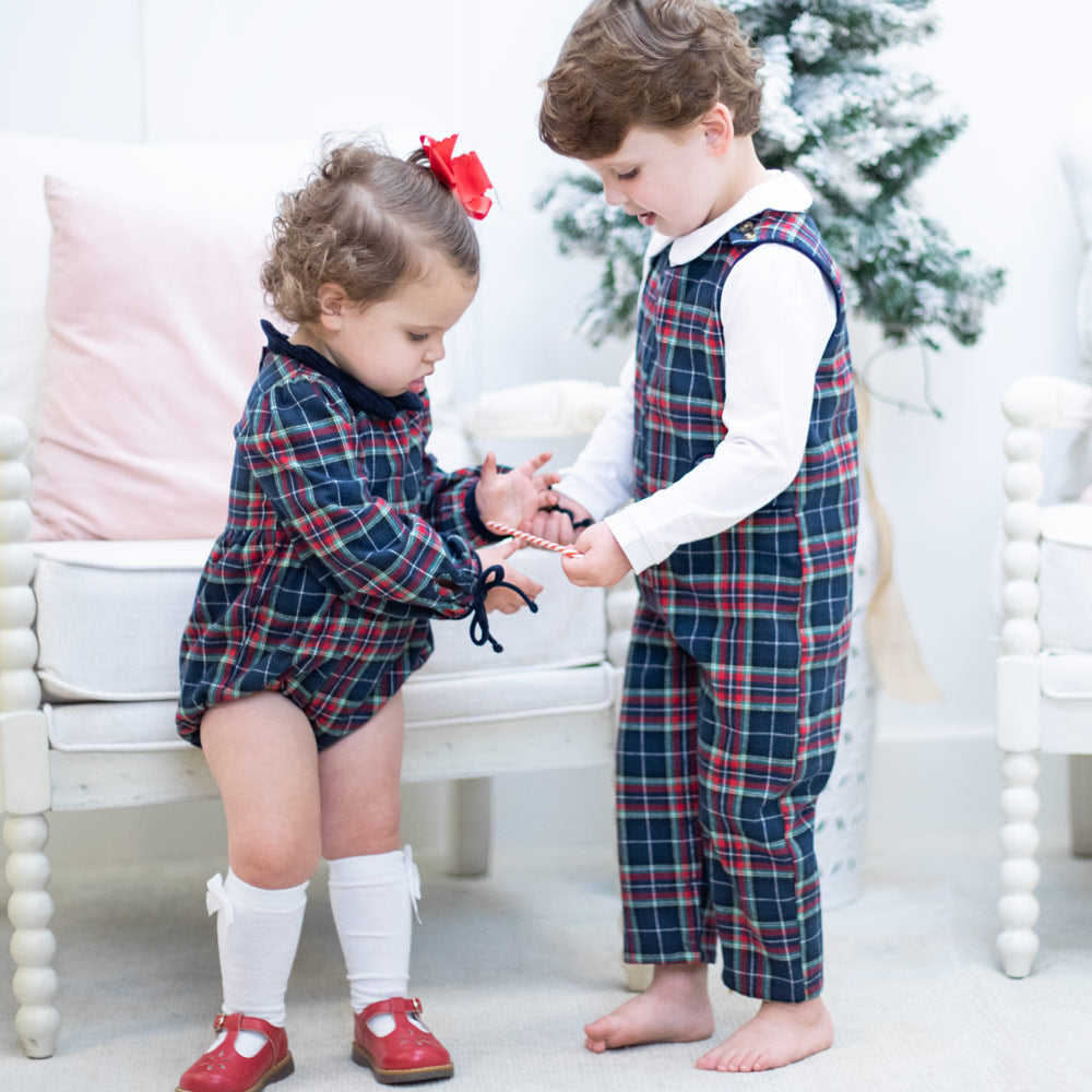 Navy Tartan Bubble