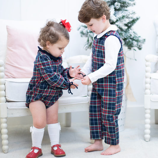 Navy Tartan Bubble