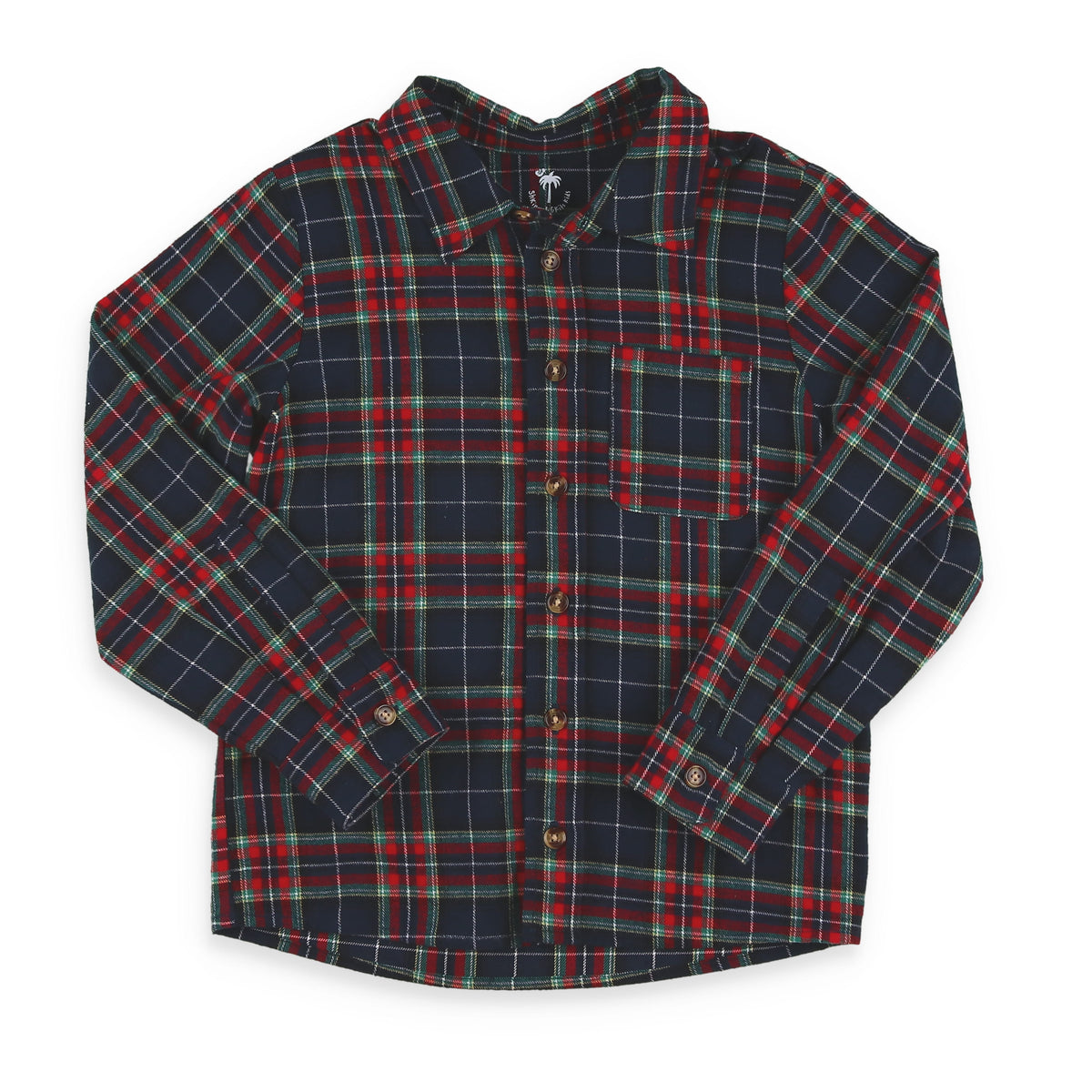 Navy Tartan Oxford