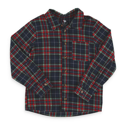 Navy Tartan Oxford