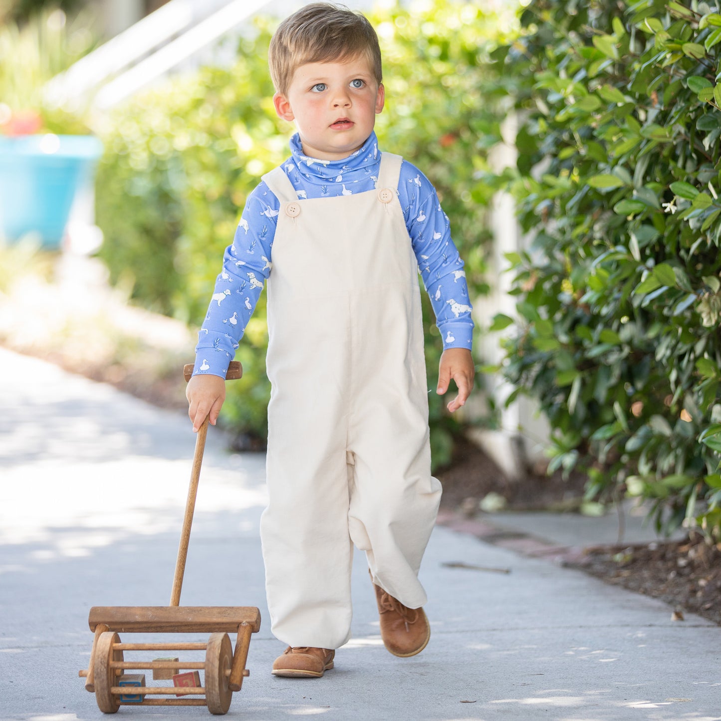 Boys Cord Overalls - Khaki Corduroy