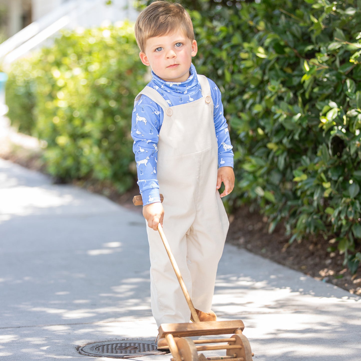 Boys Cord Overalls - Khaki Corduroy