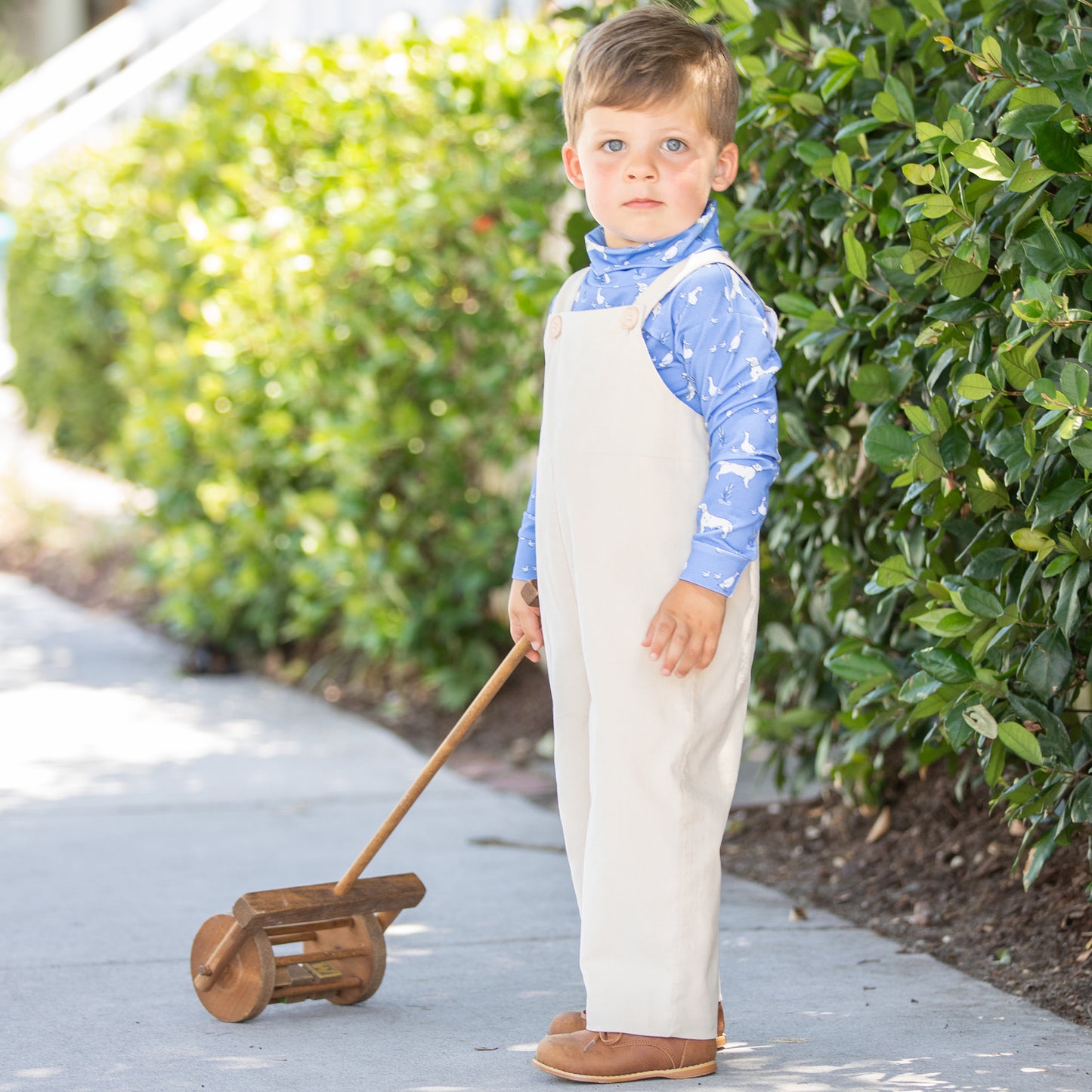 Boys Cord Overalls - Khaki Corduroy