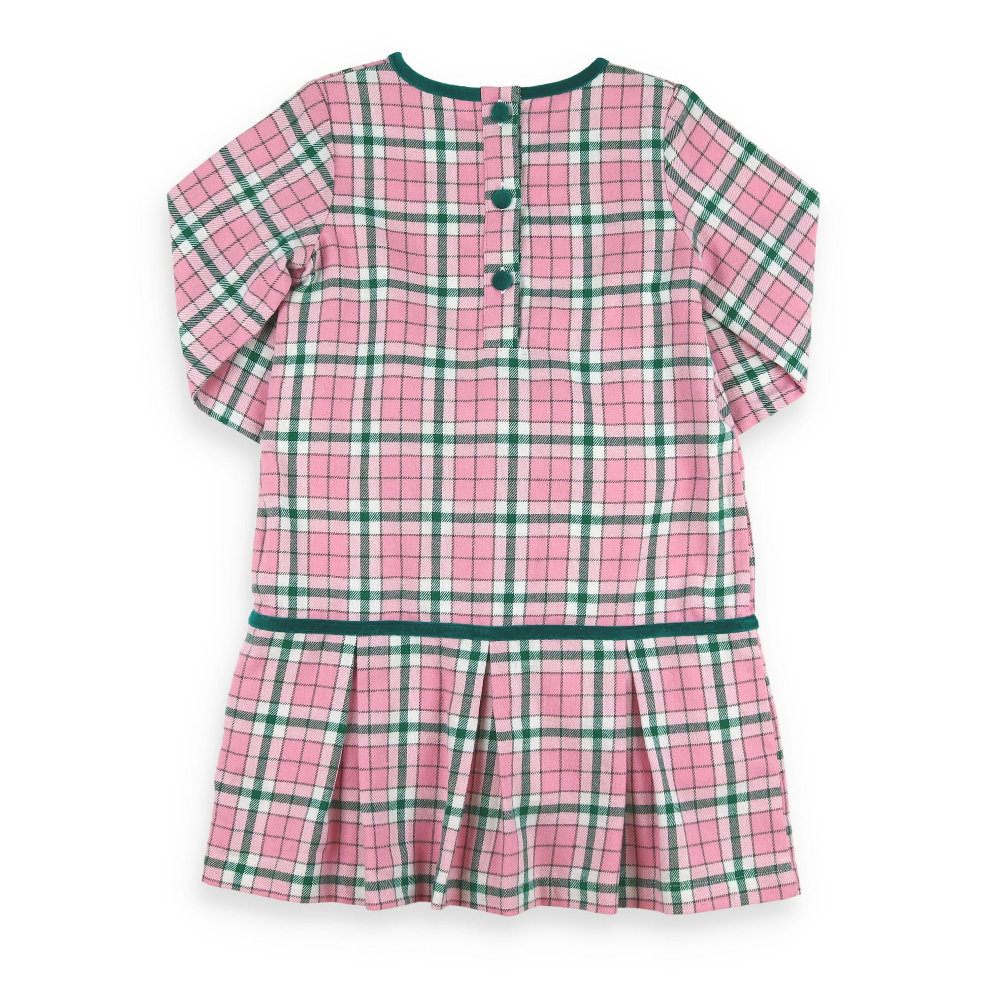 Pink Plaid Dress Back
