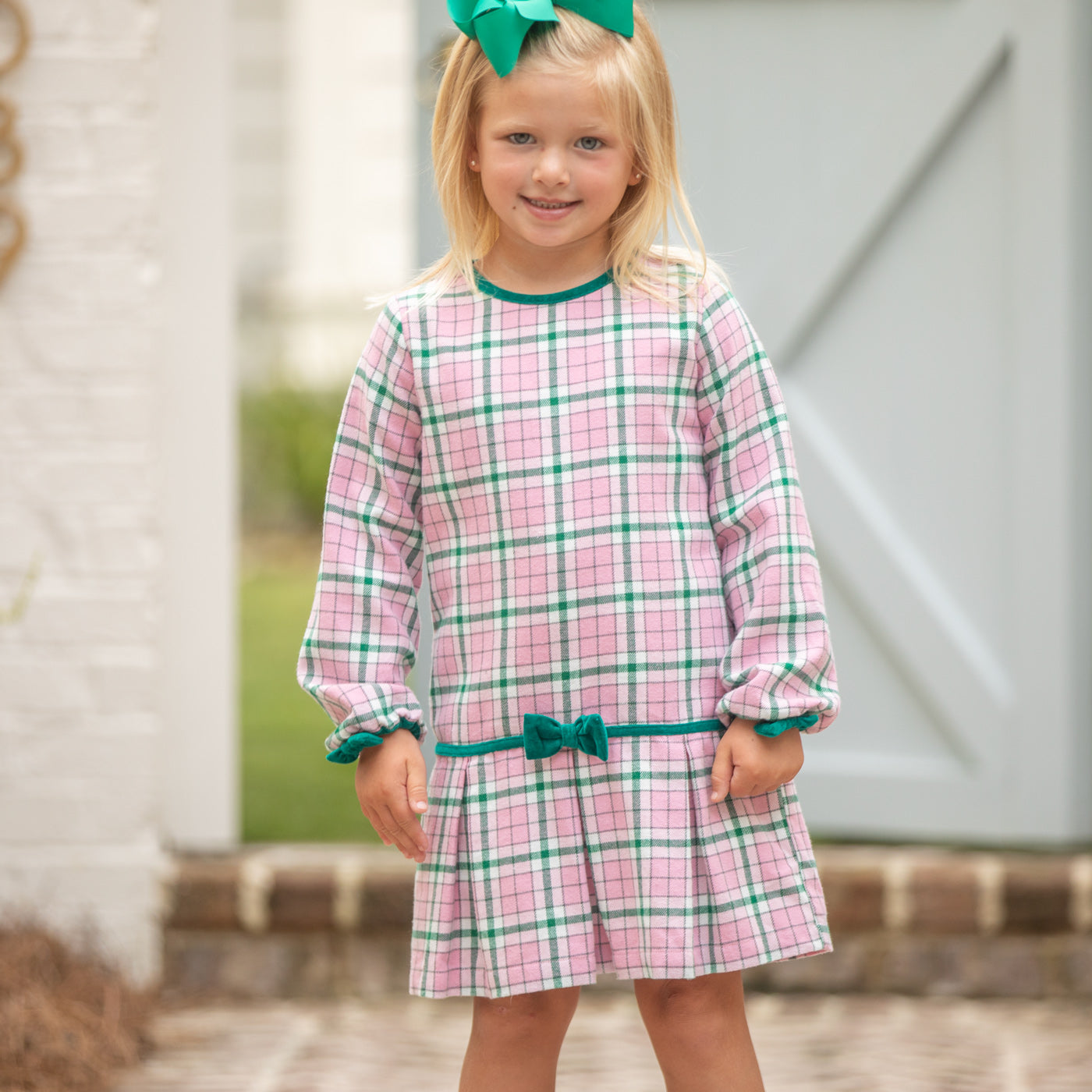 Pink Plaid Dress close