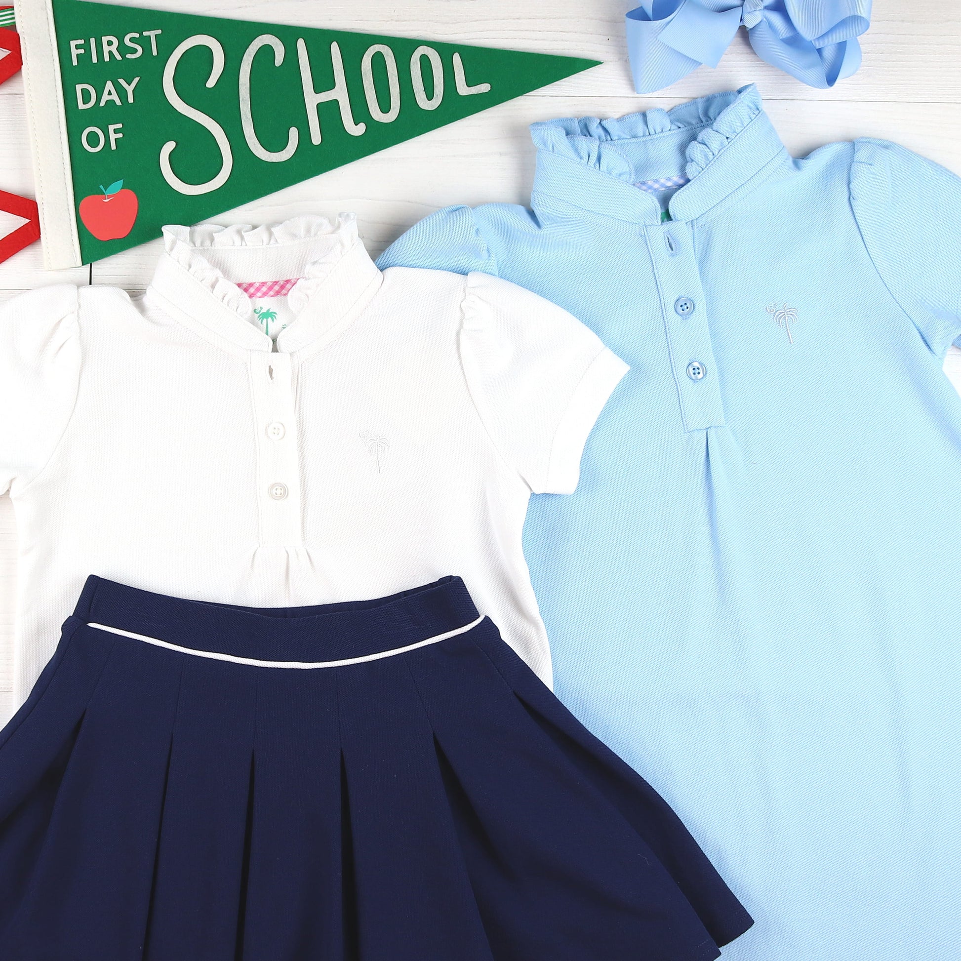 Blue Pique Knit Polo Dress - Pique Knit 3