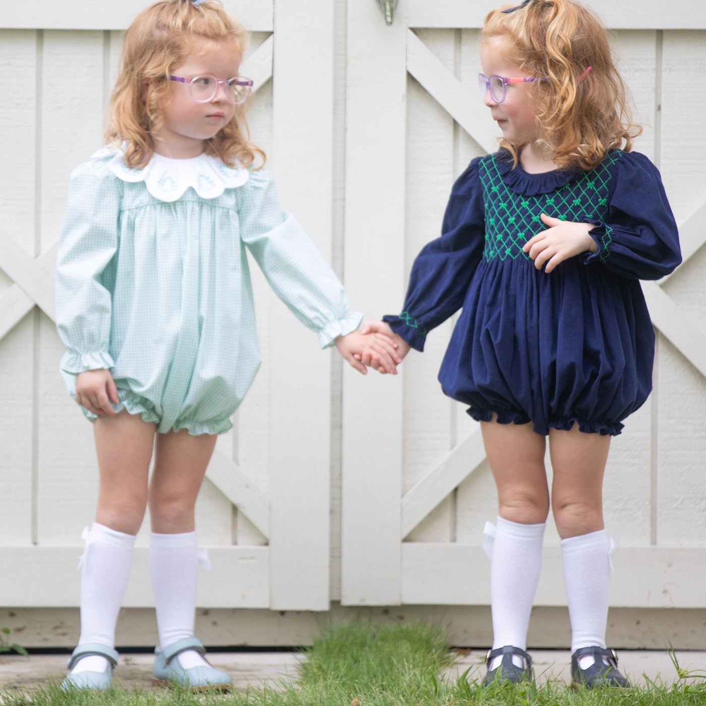 Preppy Bow Smocked Bubble matching