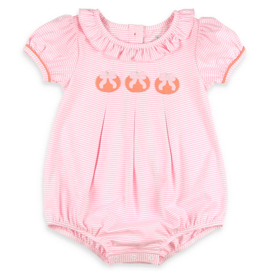 Front view of Pumpkin Bow Bubble