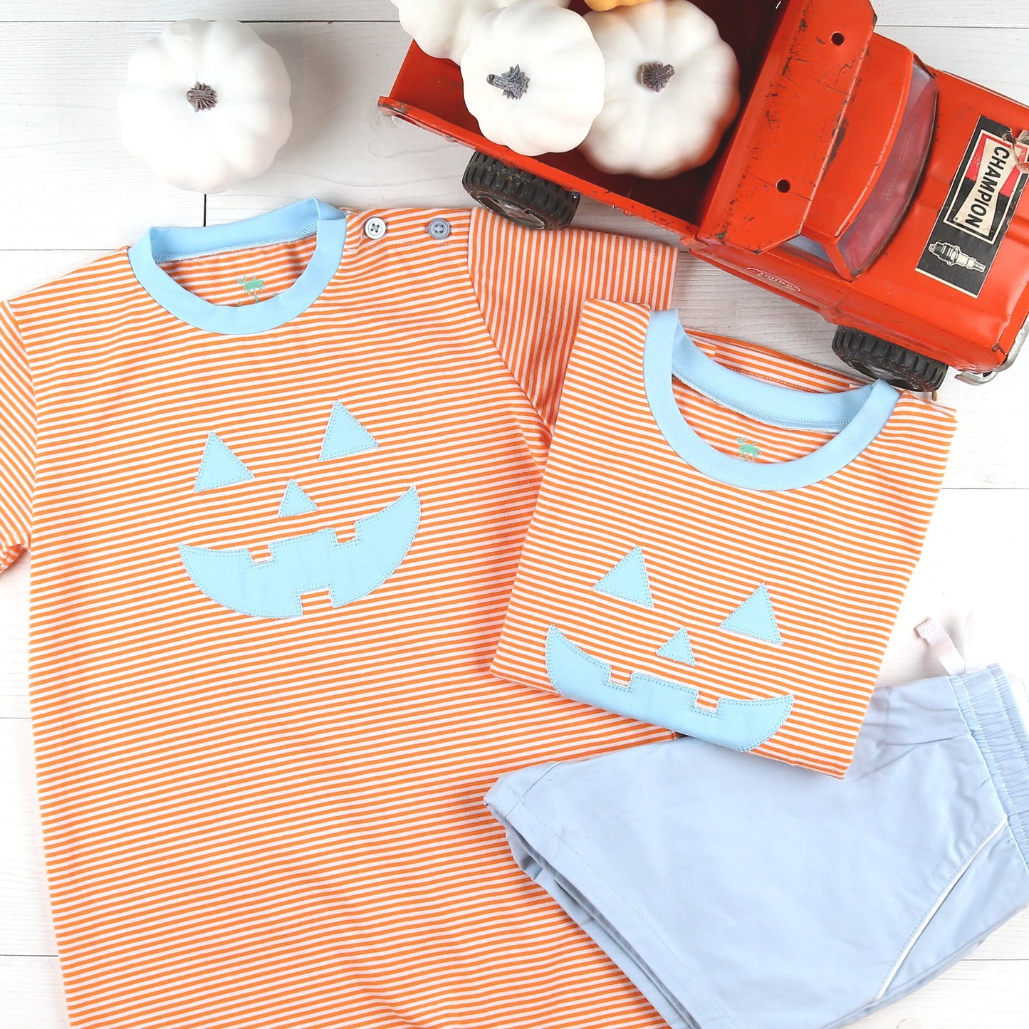 Pumpkin Party Romper boutique children's clothing