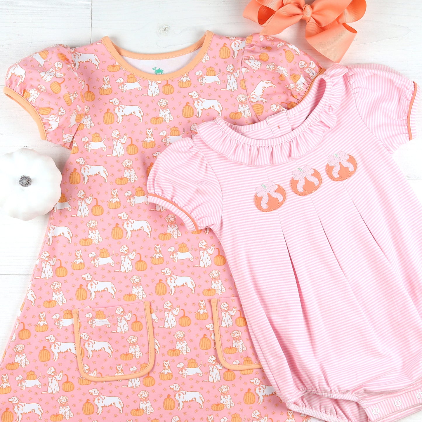 Pumpkin Paws Pocket Dress boutique children's clothing