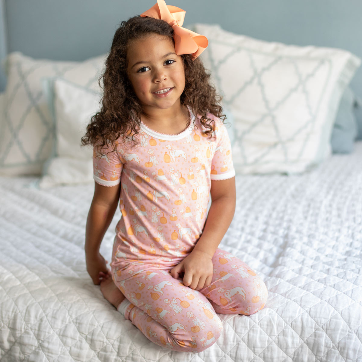 Pumpkin Paws Pink Bamboo Loungewear boutique children's clothing