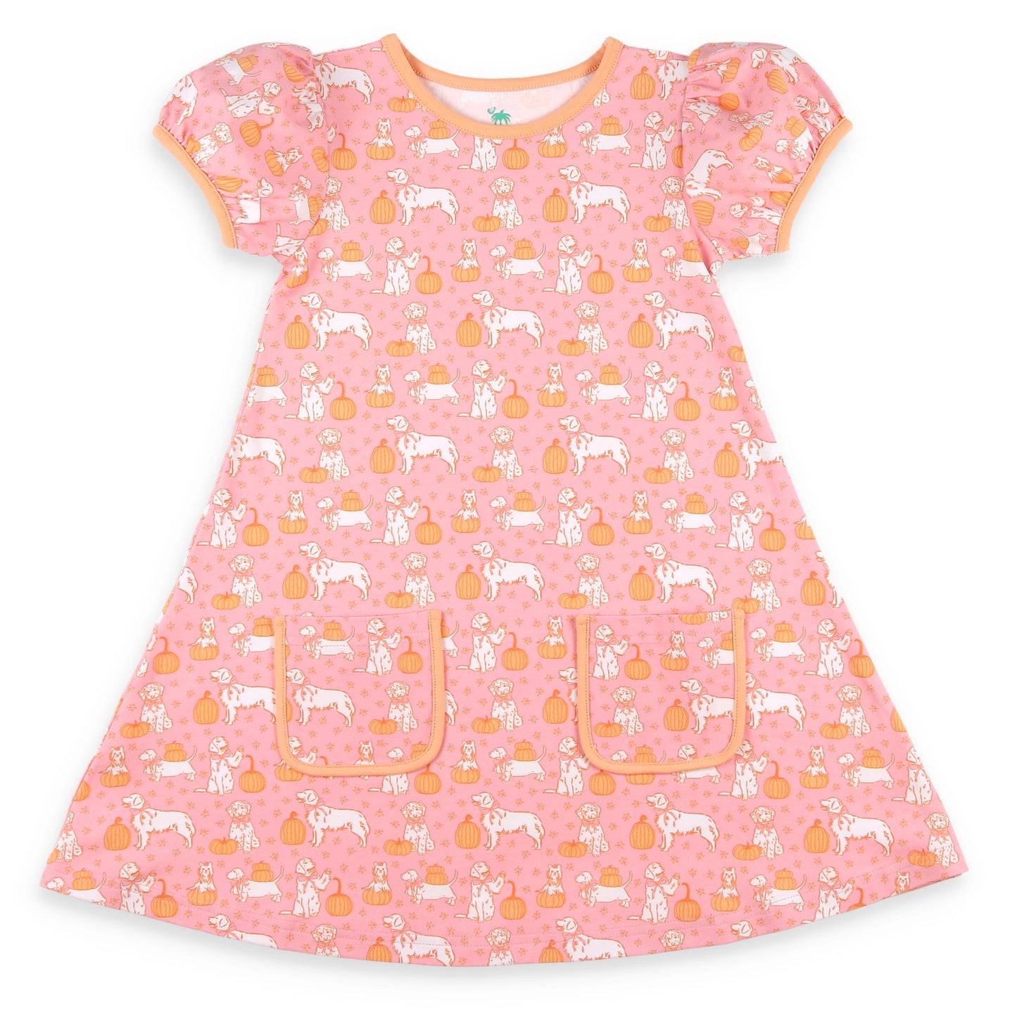 Pumpkin Paws Pocket Dress boutique children's clothing
