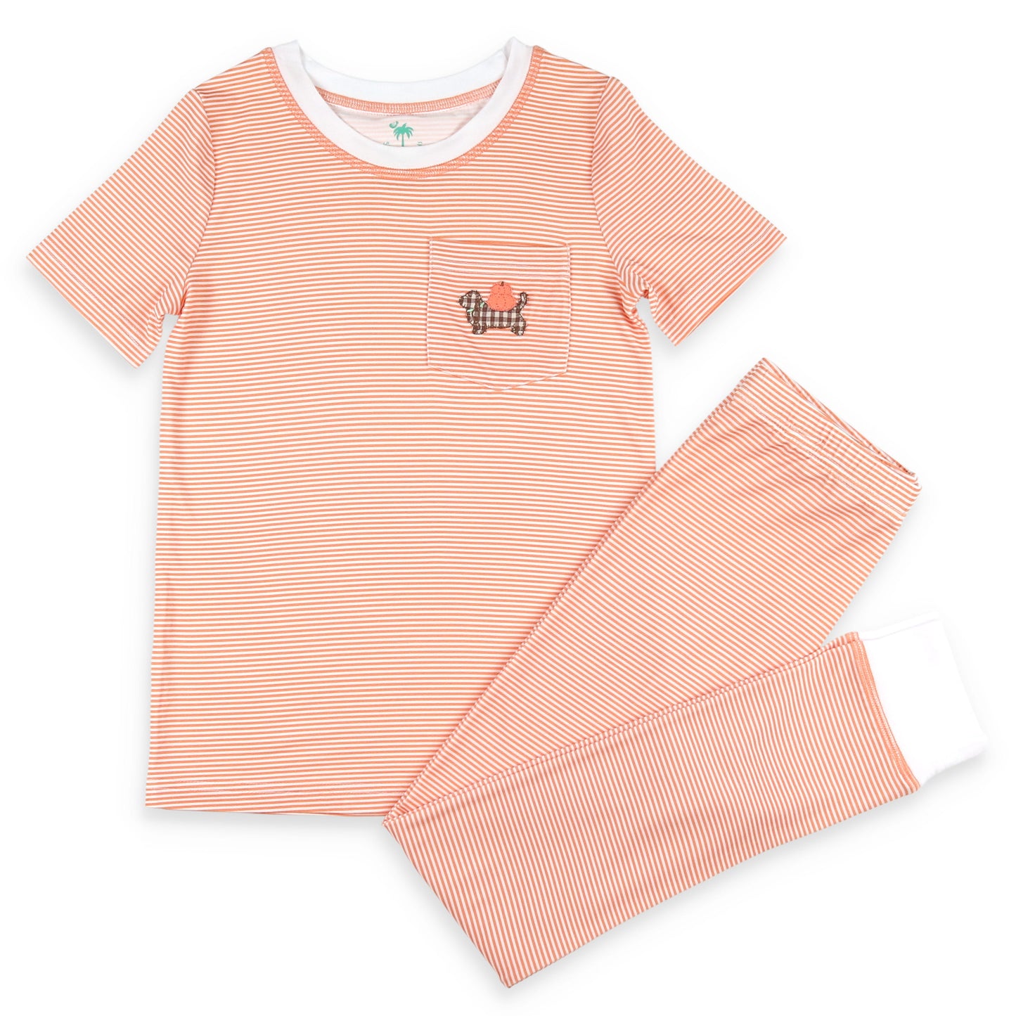 Pumpkin Paws Stripe Bamboo Loungewear boutique children's clothing