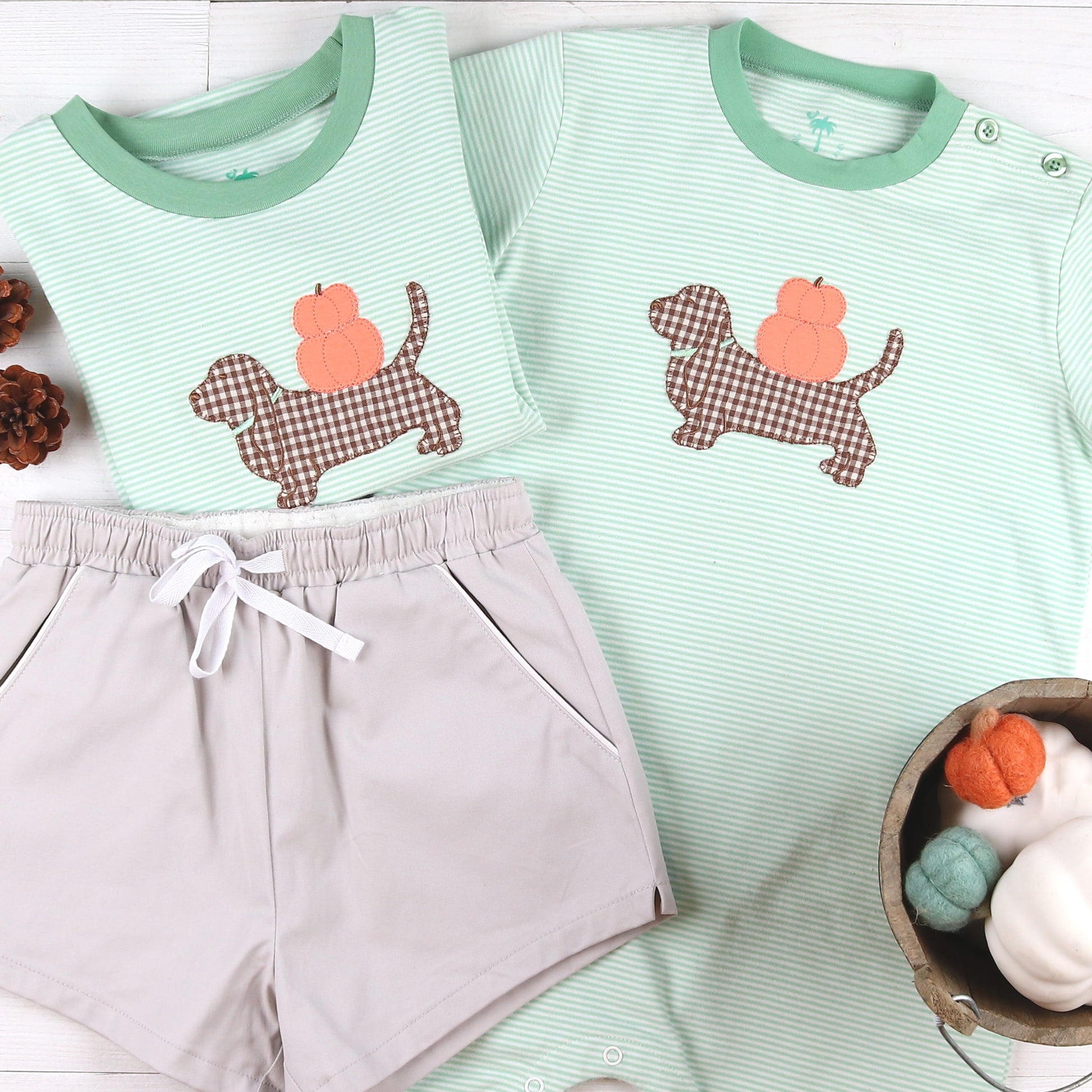 Pumpkin Paws Romper boutique children's clothing