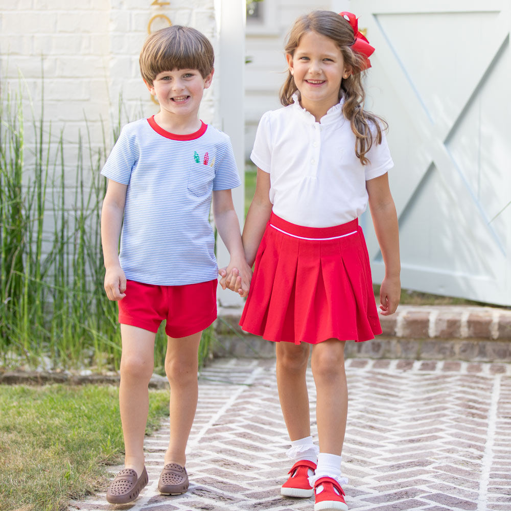 Red Pique Knit Skort - Red Pique Knit Skort matching
