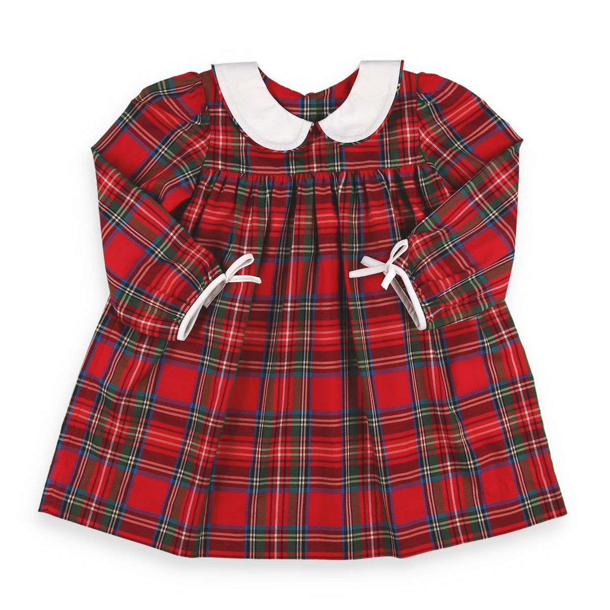Red Plaid Collared Dress