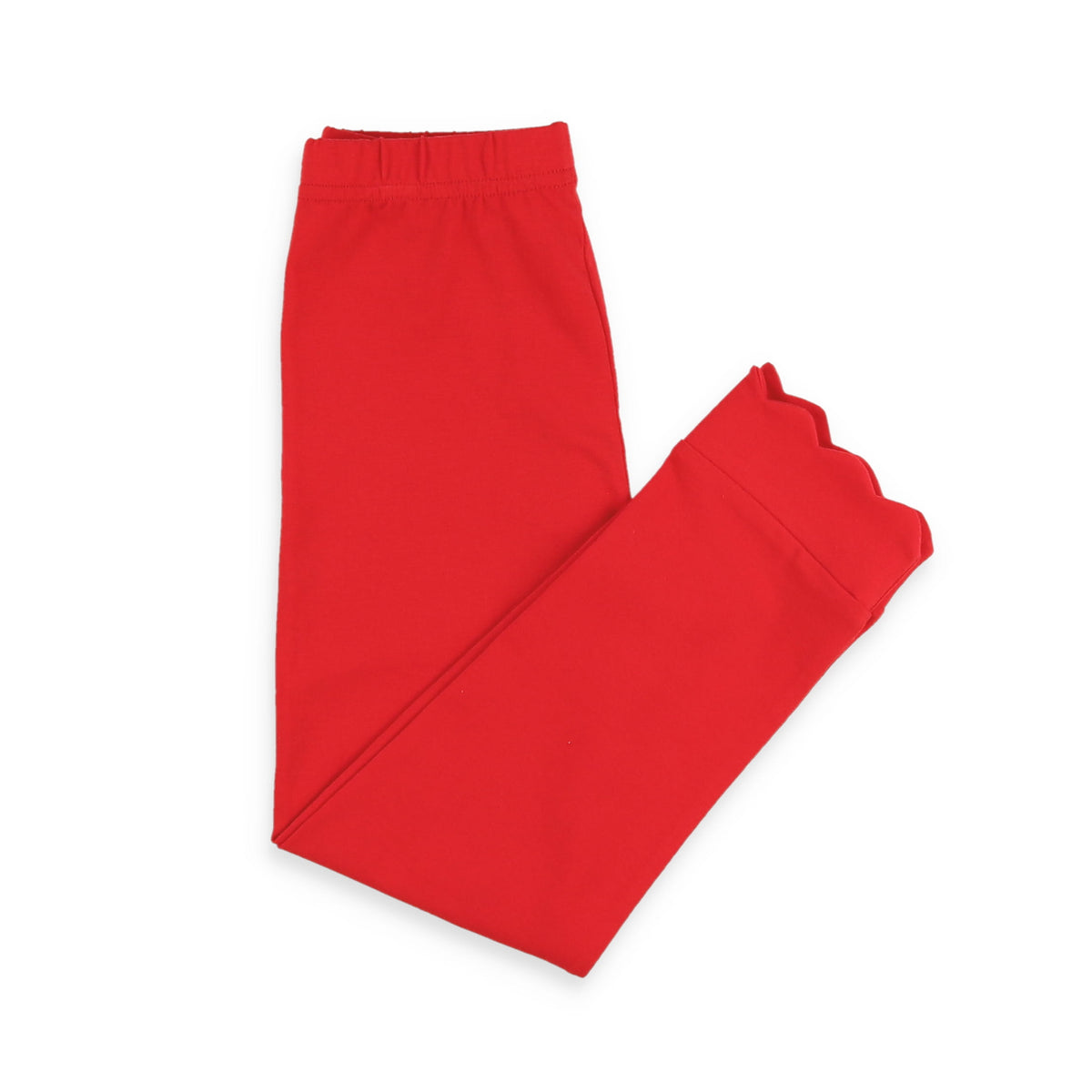 Red Scallop Leggings