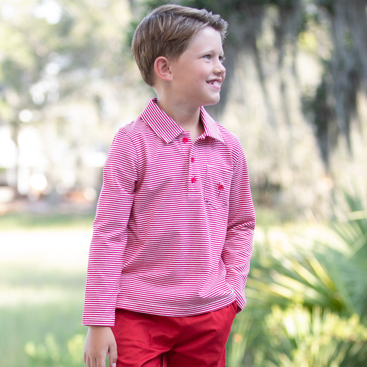 Red Stripe Polo