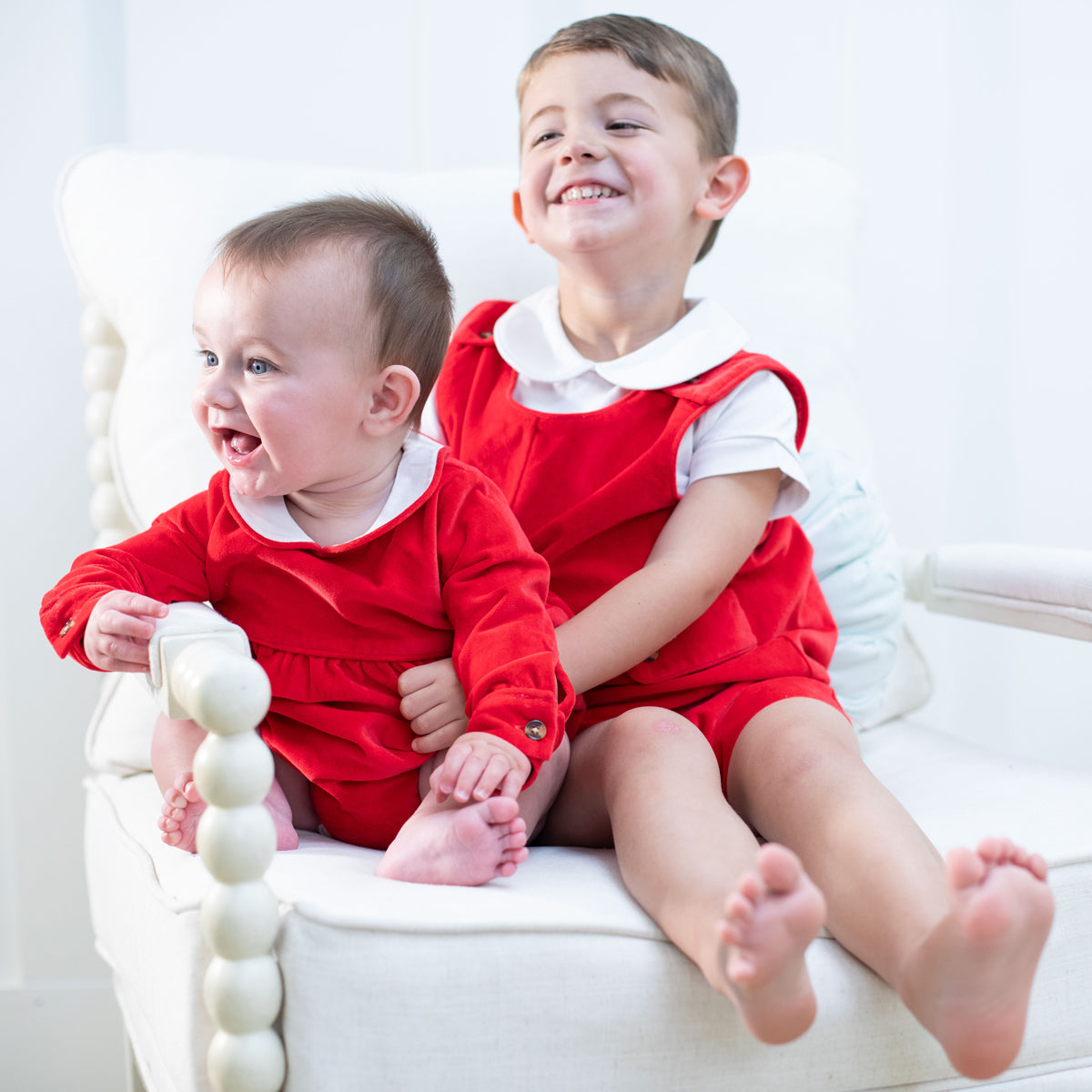Red Velveteen Shortall