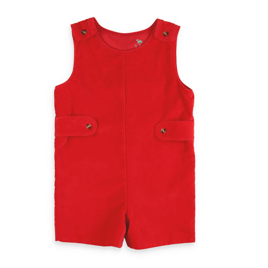 Red Velveteen Shortall