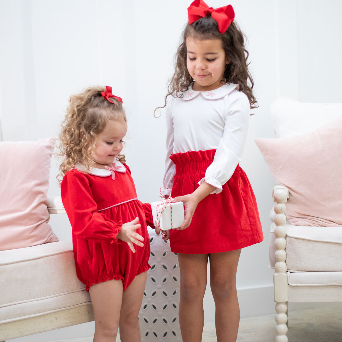 Red Velveteen Skirt