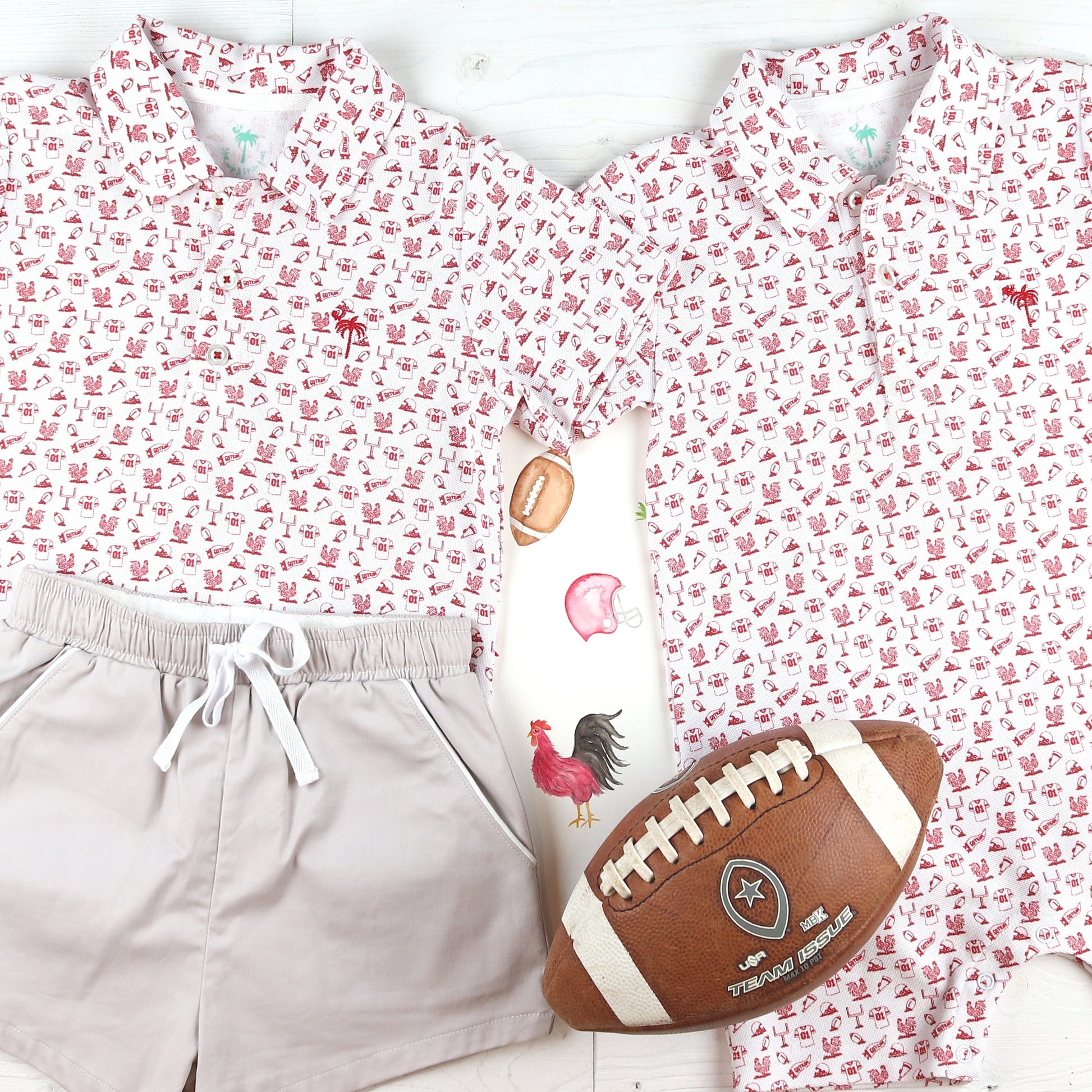 Rooster Spirit Romper boutique children's clothing