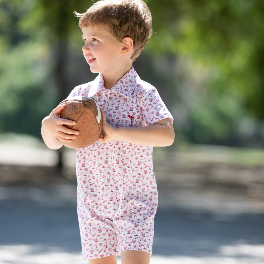 Rooster Spirit Romper boutique children's clothing