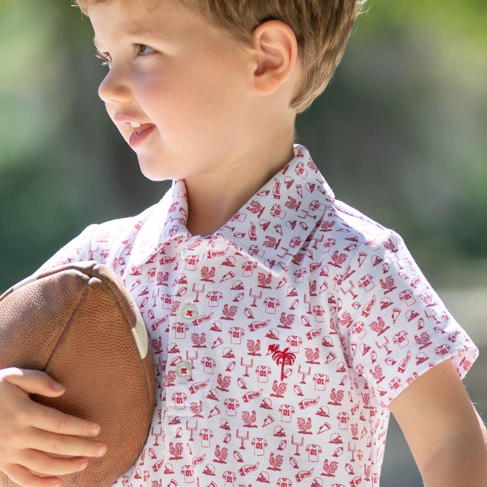 Close up details of Rooster Spirit Romper