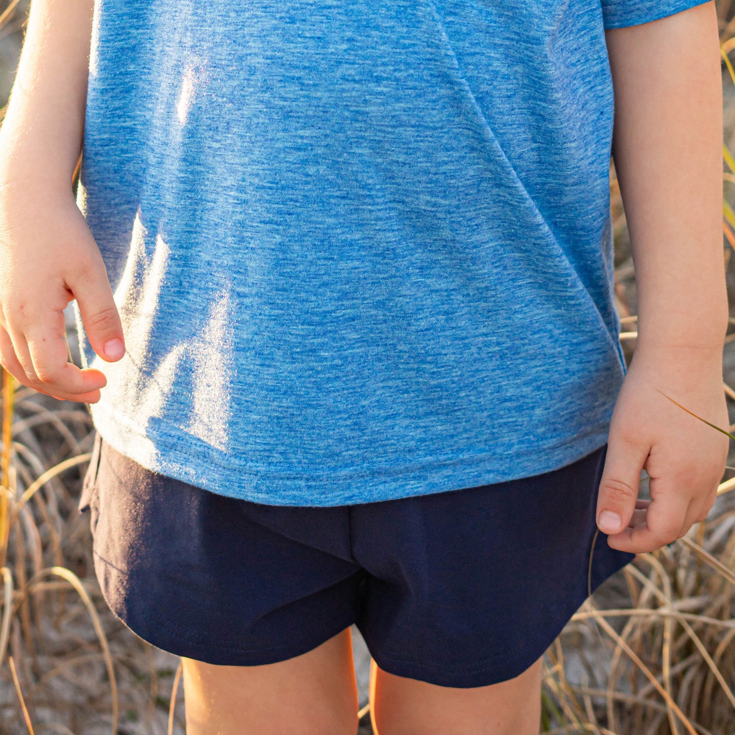 Navy Knit Shrimp Shorts