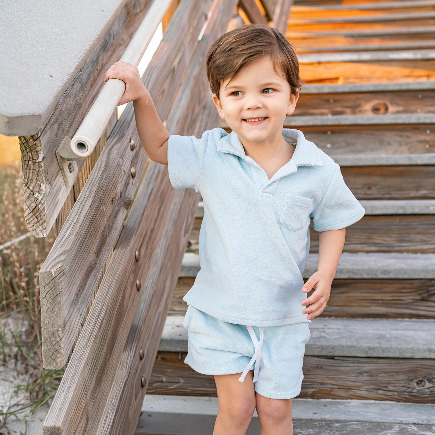 Boys Beach & Pool Shorts - Boca Blue Terry