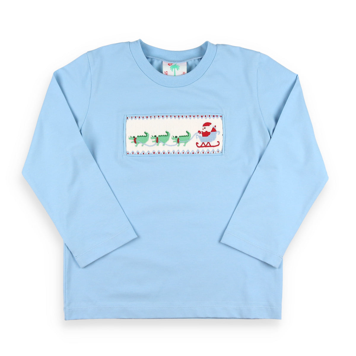 Santa Alligator Smocked Shirt