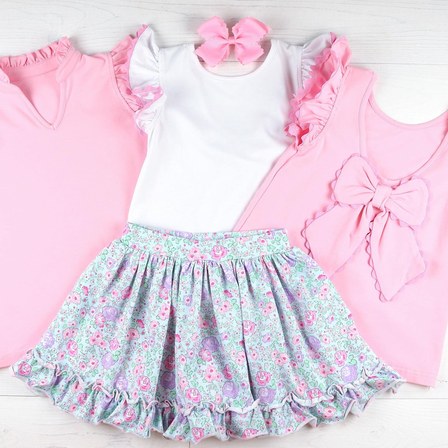 Girls Flowy Skort - Posy Petals