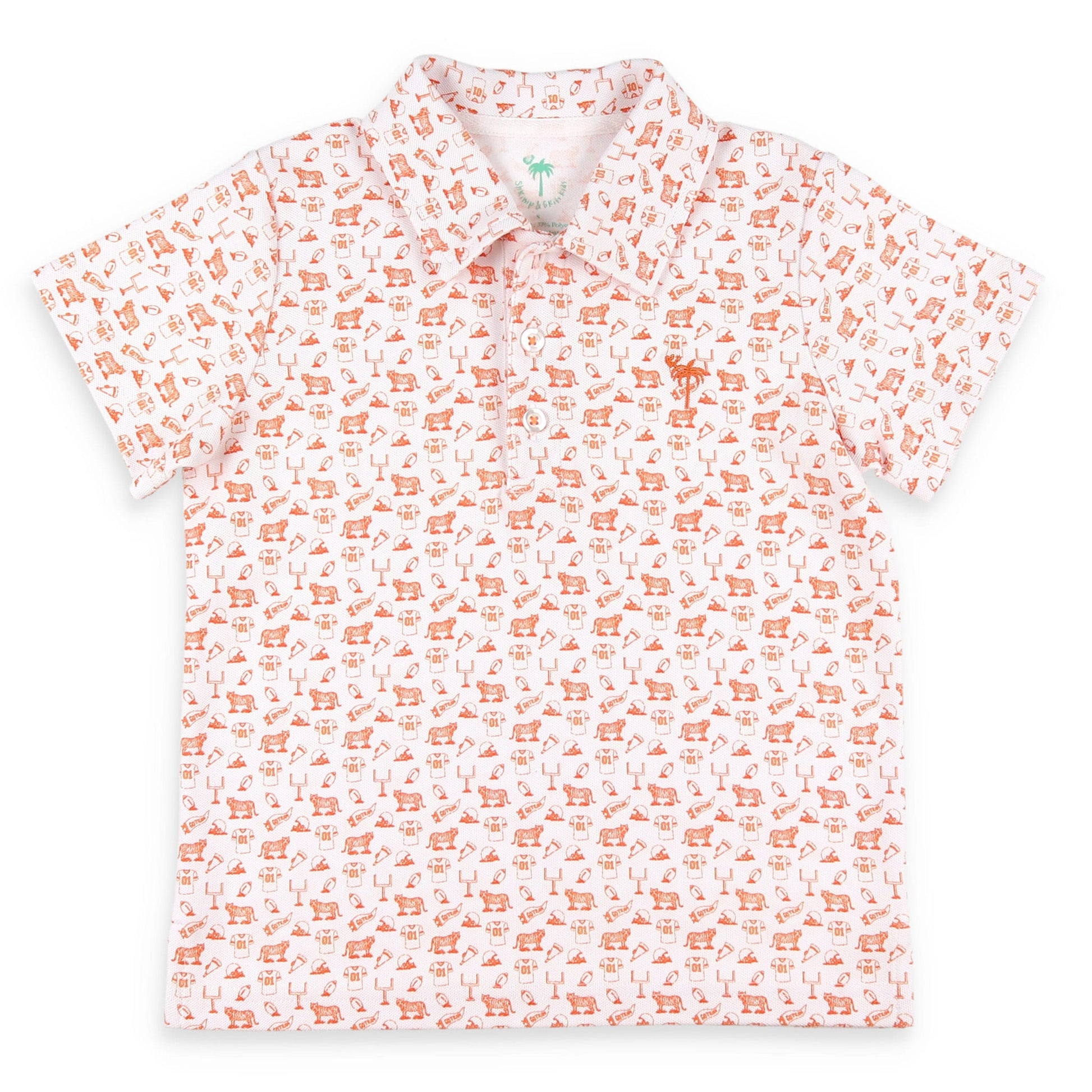 Orange Spirit Polo boutique children's clothing