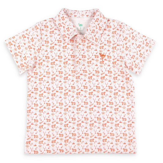 Orange Spirit Polo boutique children's clothing