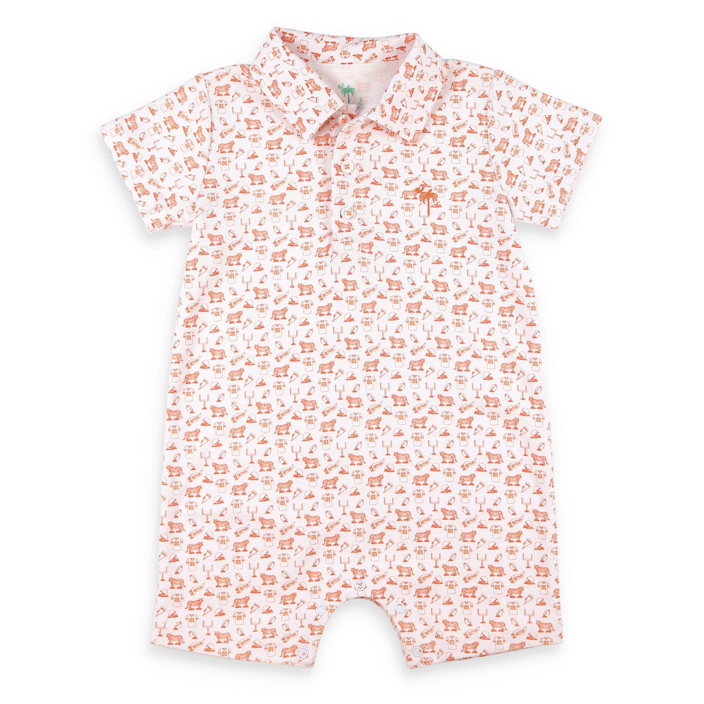 Orange Spirit Romper boutique children's clothing