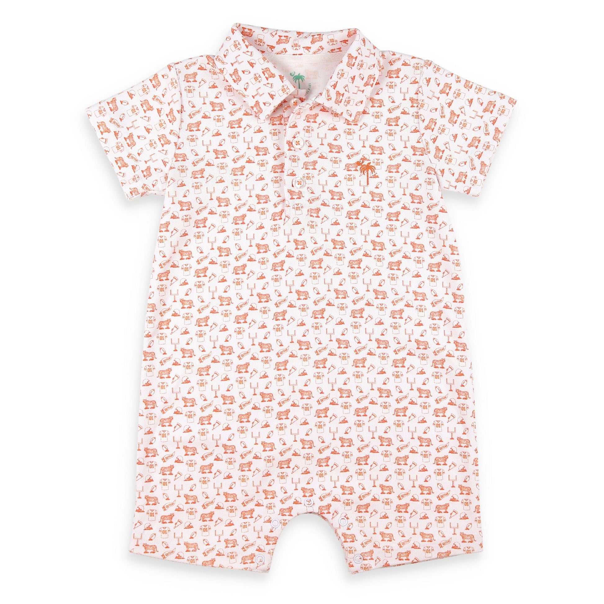 Orange Spirit Romper boutique children's clothing