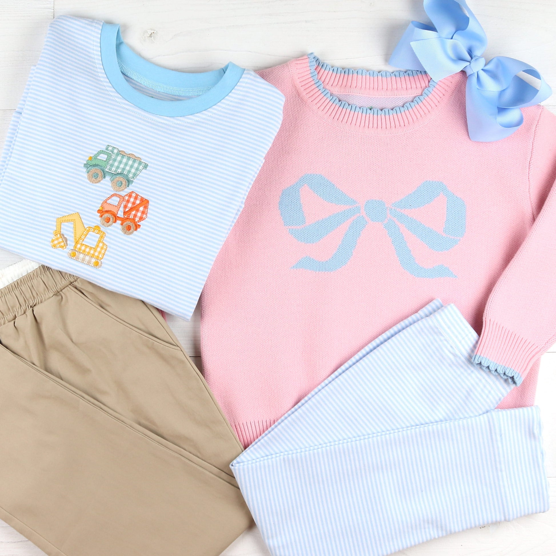 Tough Trucks Romper – Tough Trucks Bow Sweater