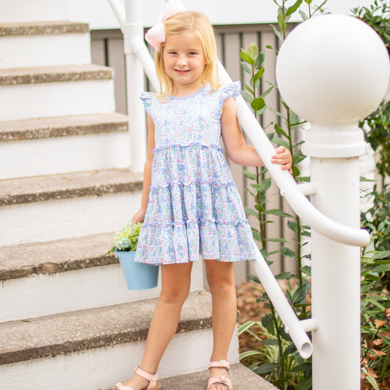 Girls Adaline Twirl Dress - Shrimp and Grits Kids