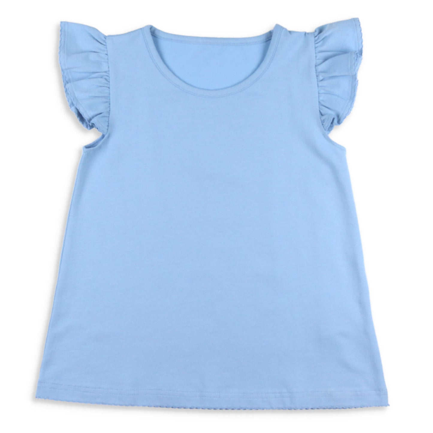 Girls Flutter Sleeve Top - Alys Beach Blue