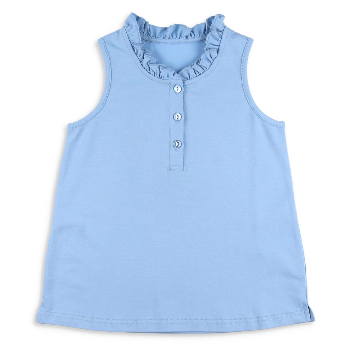 Girls Ruffle Neck Polo - Alys Beach Blue